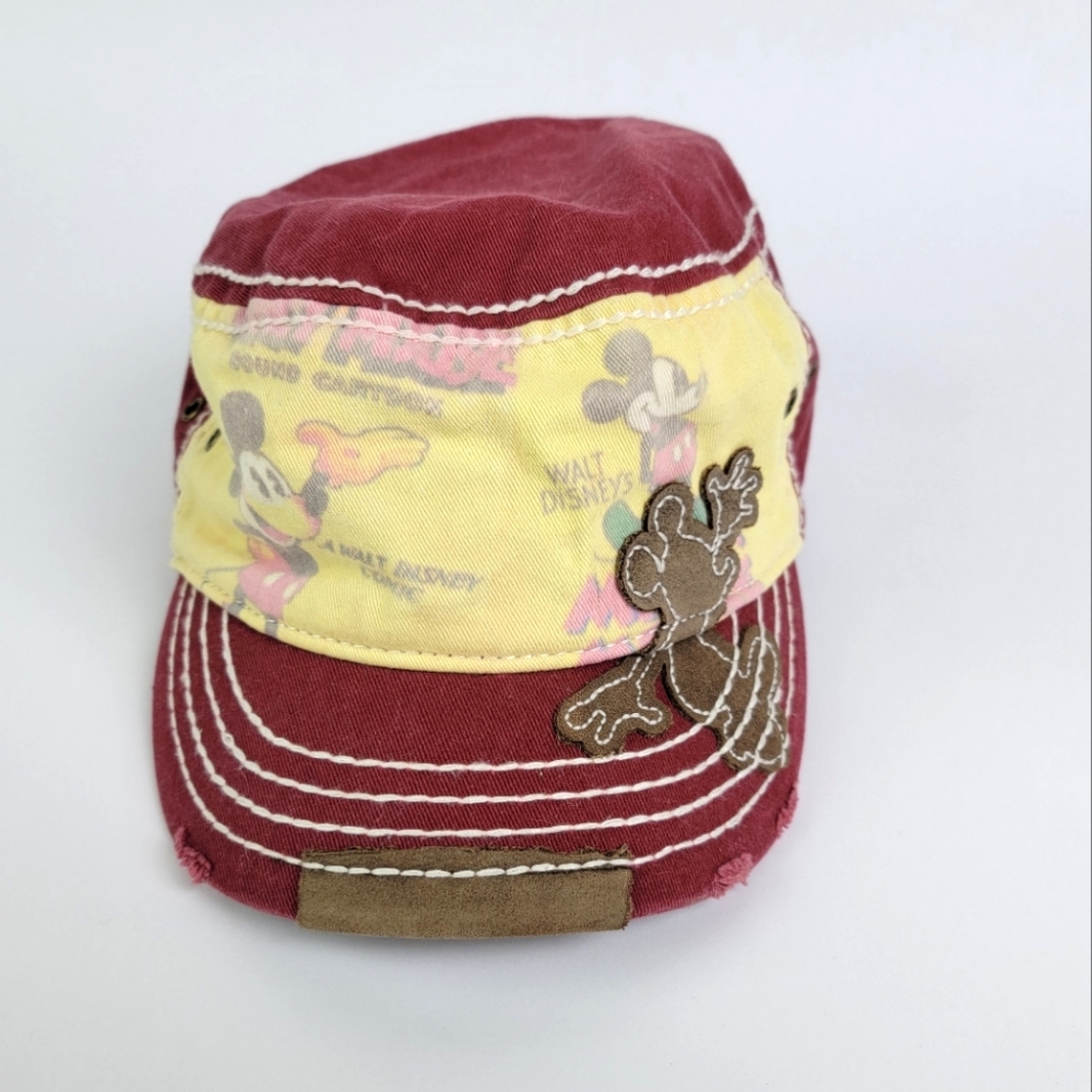 Walt Disney Mickey Mouse Factory Distressed Cap Hat OSFA Adjustable Adult Unisex